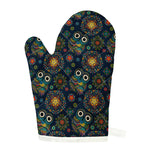 Bohemian Owl Pattern Print Single Oven Mitt