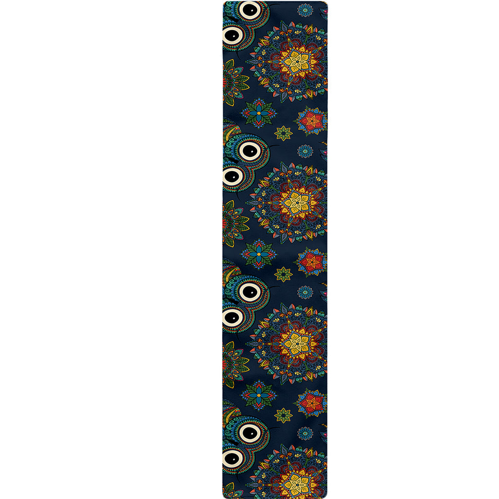 Bohemian Owl Pattern Print Table Runner