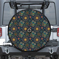Bohemian Owl Pattern Print Tire Cover With Camera Hole