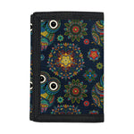 Bohemian Owl Pattern Print Trifold Wallet
