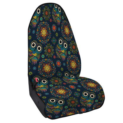 Bohemian Owl Pattern Print Waterproof Car Seat Cover