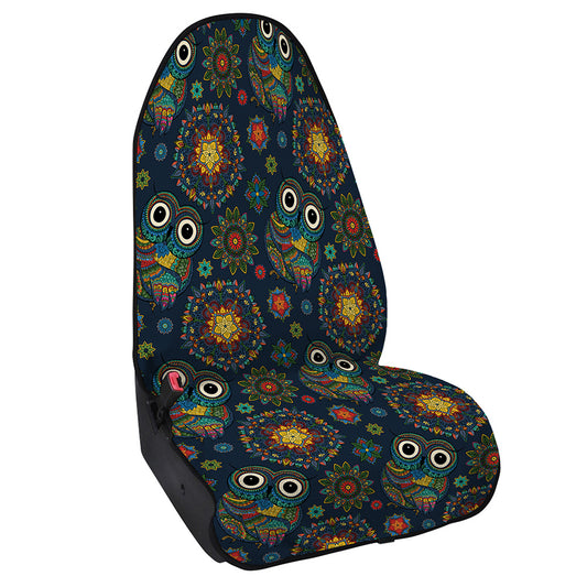 Bohemian Owl Pattern Print Waterproof Car Seat Cover