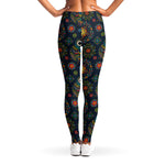 Bohemian Owl Pattern Print Women's Leggings