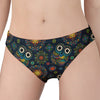 Bohemian Owl Pattern Print Women's Panties