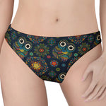 Bohemian Owl Pattern Print Women's Thong