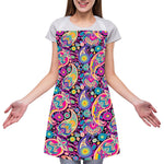 Bohemian Paisley Pattern Print Adjustable Apron