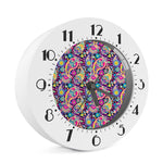 Bohemian Paisley Pattern Print Alarm Clock