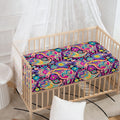 Bohemian Paisley Pattern Print Baby Crib Sheet