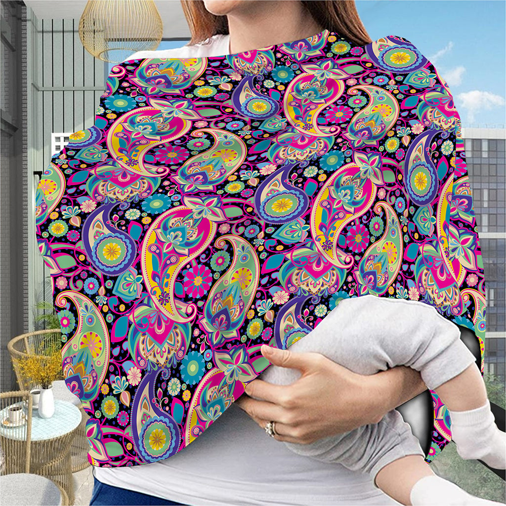 Bohemian Paisley Pattern Print Baby Seat Cover