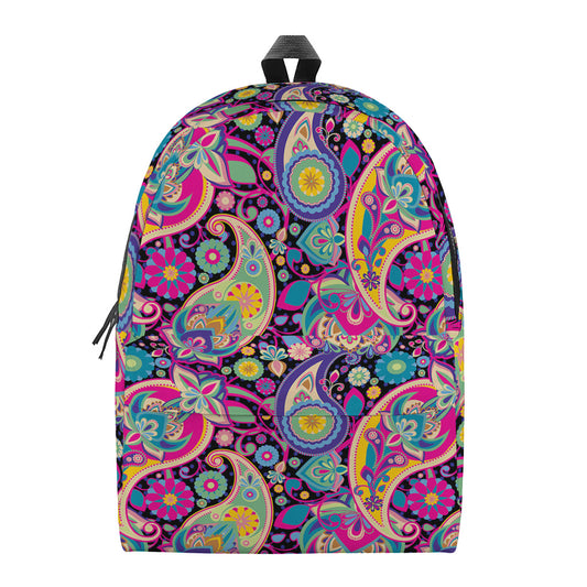 Bohemian Paisley Pattern Print Backpack