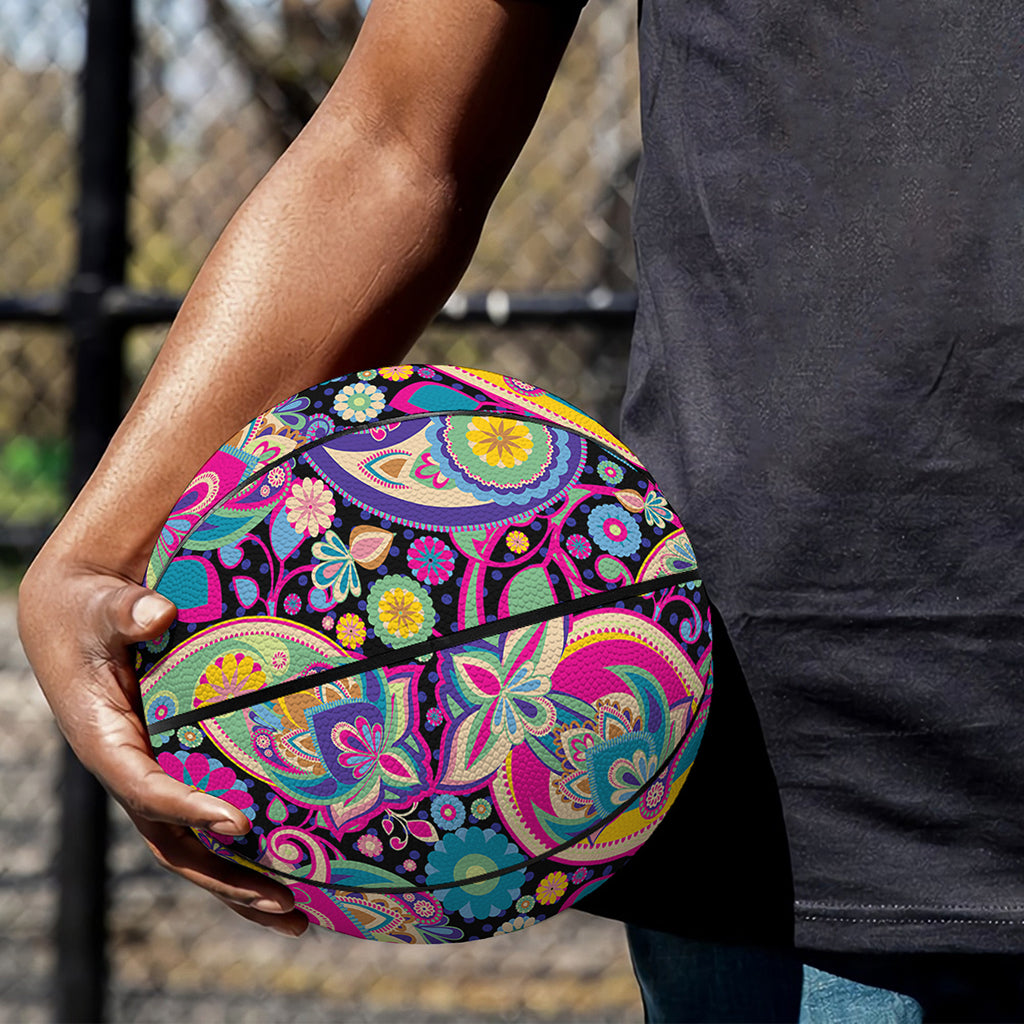 Bohemian Paisley Pattern Print Basketball