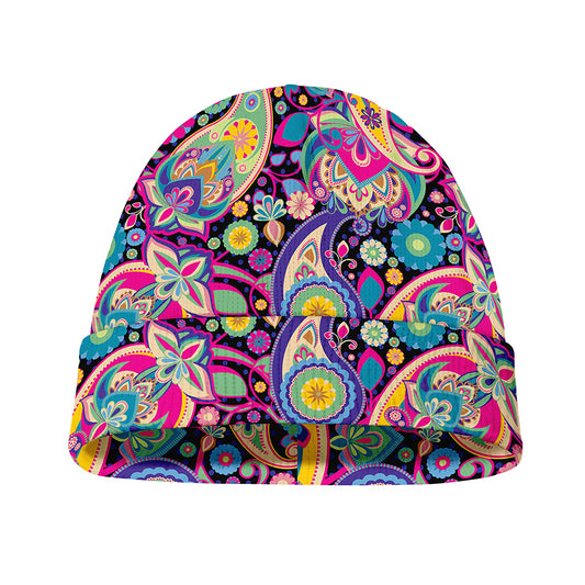 Bohemian Paisley Pattern Print Beanie