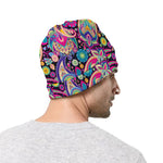 Bohemian Paisley Pattern Print Beanie