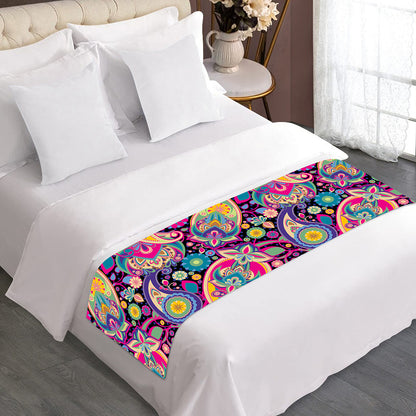 Bohemian Paisley Pattern Print Bed Runner