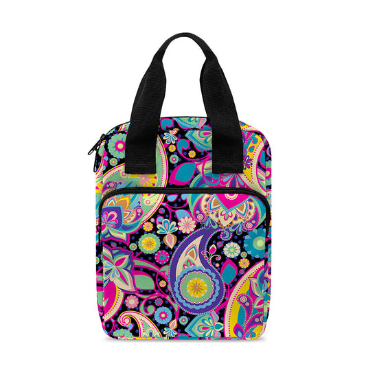 Bohemian Paisley Pattern Print Bible Tote Bag