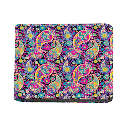 Bohemian Paisley Pattern Print Bifold Wallet