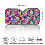 Bohemian Paisley Pattern Print Car Windshield Sun Shade