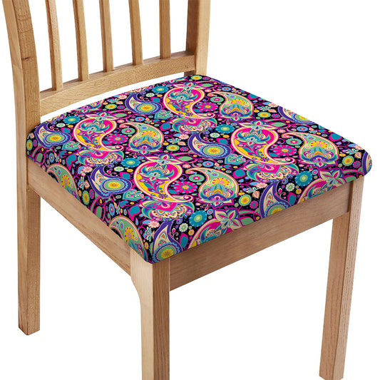 Bohemian Paisley Pattern Print Chair Cushion Cover
