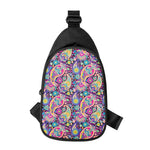 Bohemian Paisley Pattern Print Chest Bag