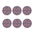 Bohemian Paisley Pattern Print Coaster Set