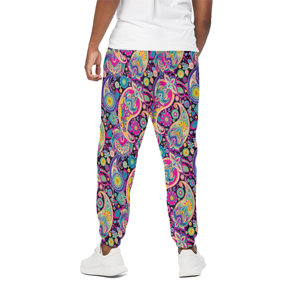 Bohemian Paisley Pattern Print Cotton Pants