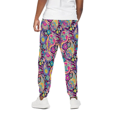 Bohemian Paisley Pattern Print Cotton Pants