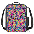 Bohemian Paisley Pattern Print Crossbody Lunch Bag