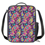 Bohemian Paisley Pattern Print Crossbody Lunch Bag