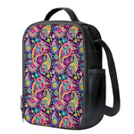 Bohemian Paisley Pattern Print Crossbody Lunch Bag