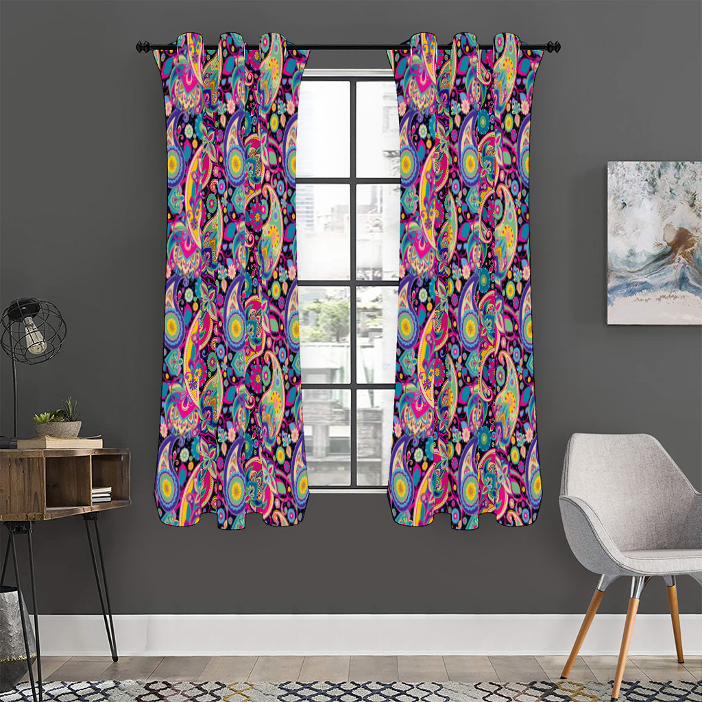 Bohemian Paisley Pattern Print Curtain