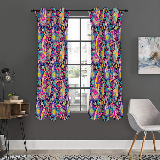 Bohemian Paisley Pattern Print Curtain