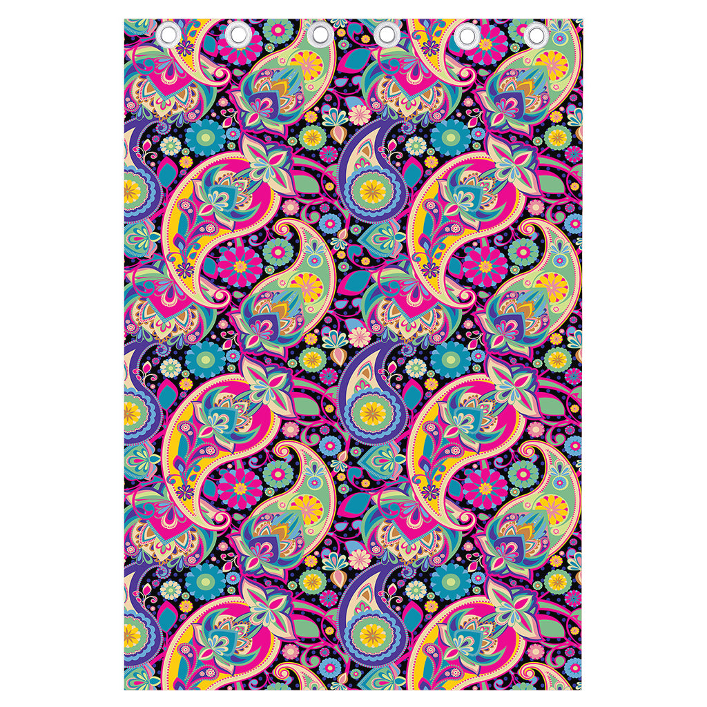 Bohemian Paisley Pattern Print Curtain
