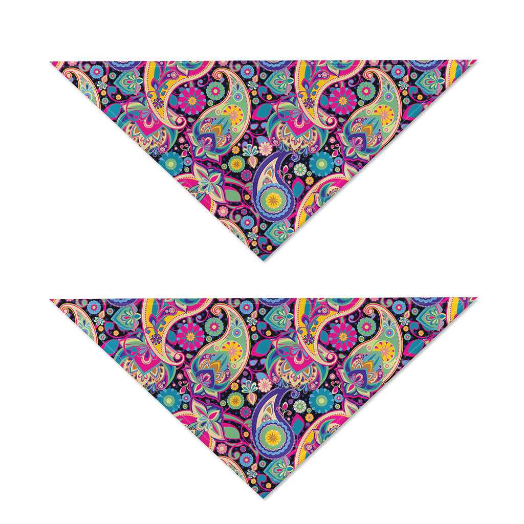 Bohemian Paisley Pattern Print Dog Bandana