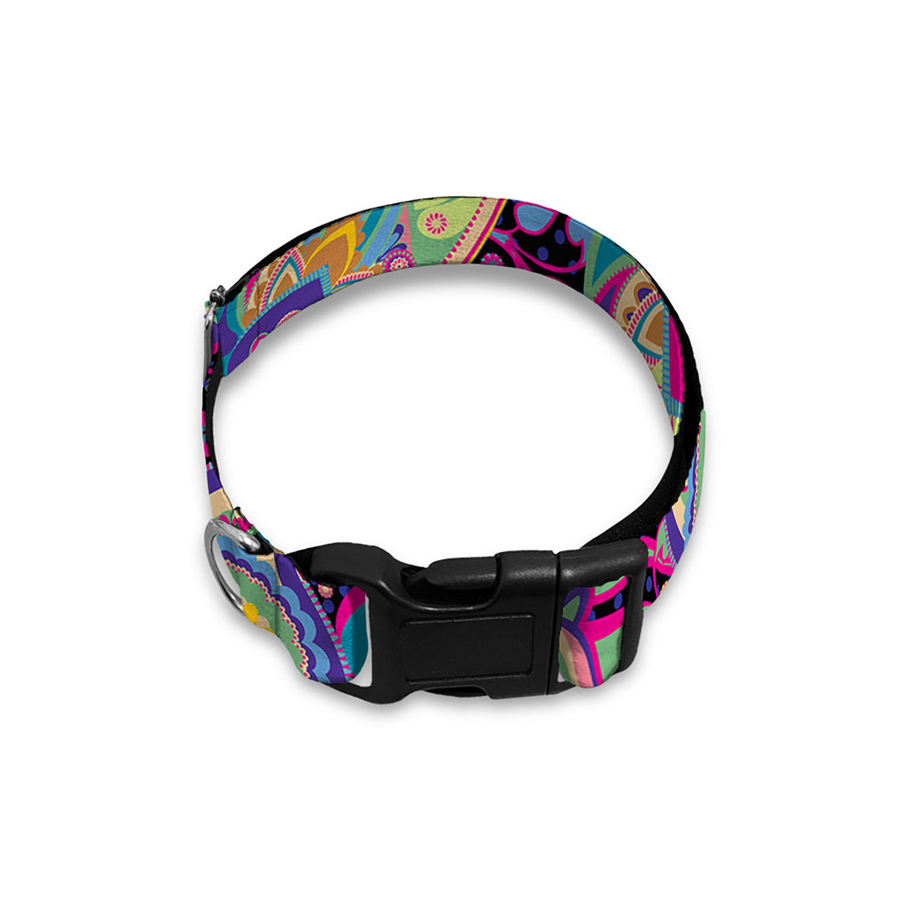 Bohemian Paisley Pattern Print Dog Collar