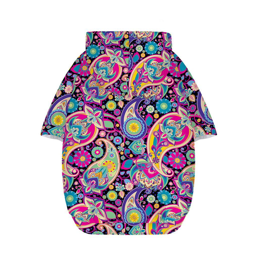 Bohemian Paisley Pattern Print Dog Zip Up Hoodie