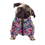 Bohemian Paisley Pattern Print Dog Zip Up Jacket