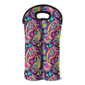 Bohemian Paisley Pattern Print Double Neoprene Wine Tote
