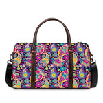 Bohemian Paisley Pattern Print Duffle Bag