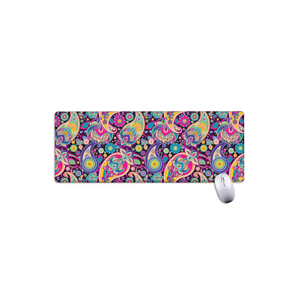 Bohemian Paisley Pattern Print Extended Mouse Pad