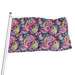 Bohemian Paisley Pattern Print Flag