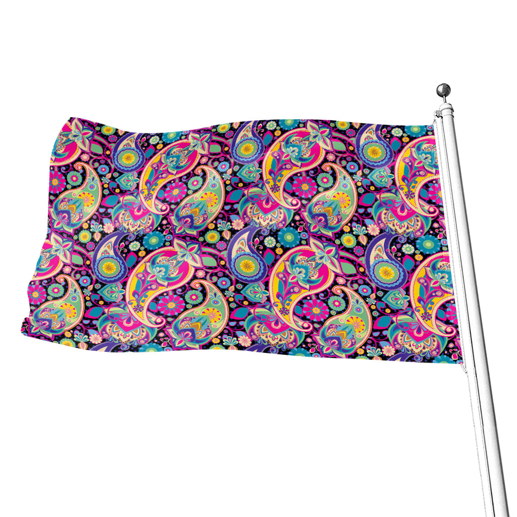 Bohemian Paisley Pattern Print Flag