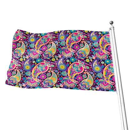Bohemian Paisley Pattern Print Flag