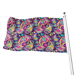 Bohemian Paisley Pattern Print Flag