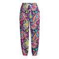 Bohemian Paisley Pattern Print Fleece Lined Knit Pants