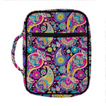 Bohemian Paisley Pattern Print Front Pocket Bible Bag