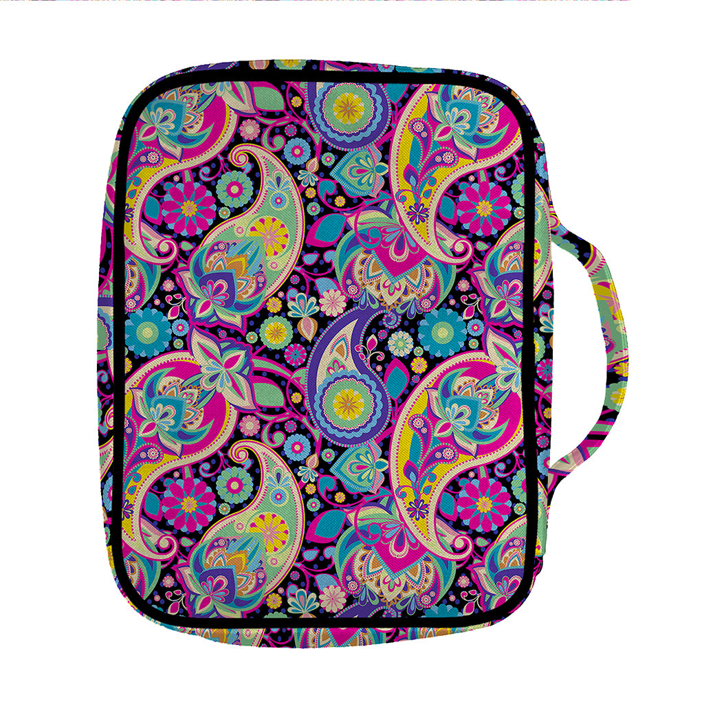 Bohemian Paisley Pattern Print Front Pocket Bible Bag