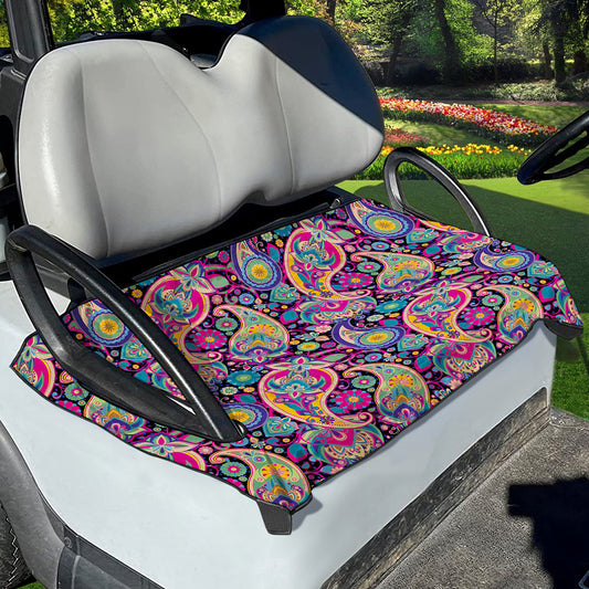 Bohemian Paisley Pattern Print Golf Cart Seat Cover