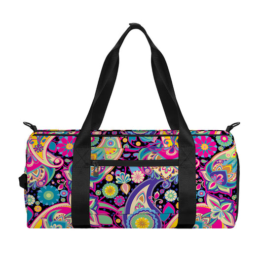 Bohemian Paisley Pattern Print Gym Bag
