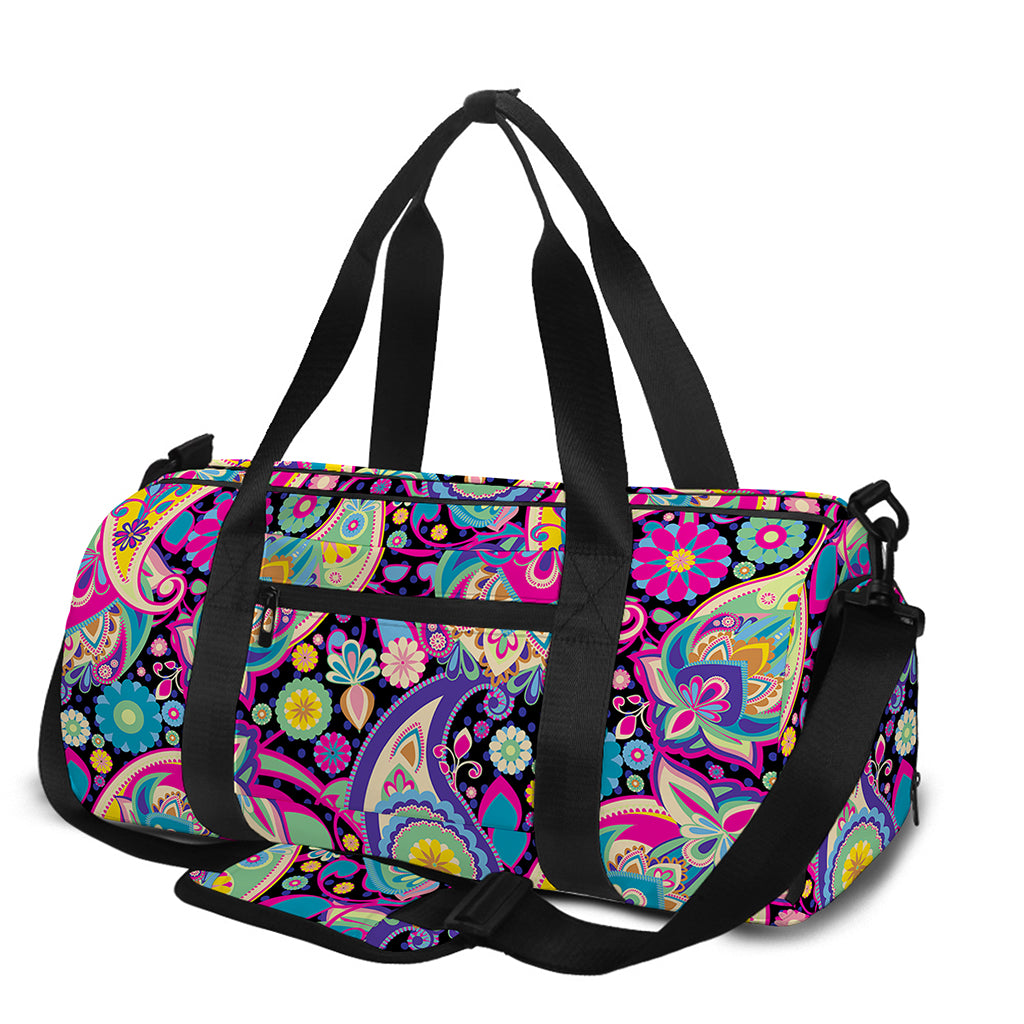 Bohemian Paisley Pattern Print Gym Bag