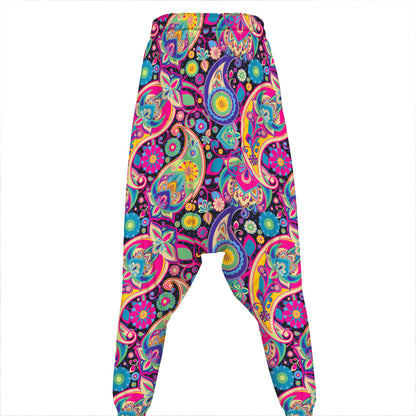 Bohemian Paisley Pattern Print Hammer Pants